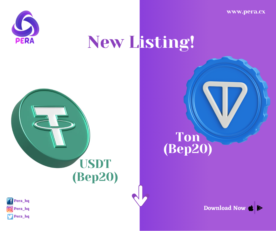 We’ve Just Listed TON and USDT (BEP20) on Pera!